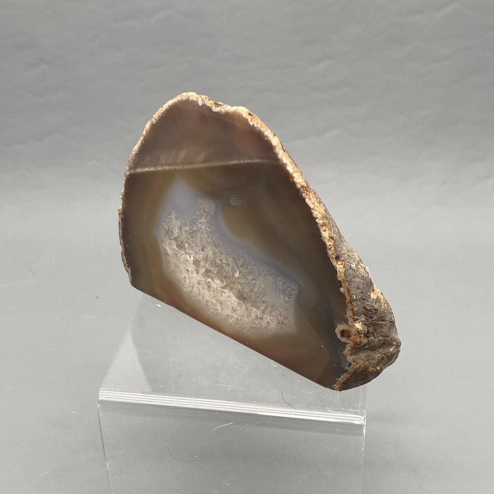 Natural Agate Geode Slice Quartz Crystal Stone Decor 5" W x 4" H x 2" x L"